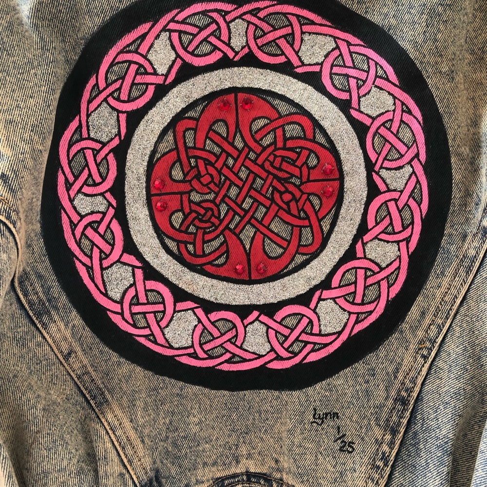 CA Denim Jacket with Hand Painted Design